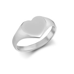 ARN127 | JN Jewellery 925 Silver Heart Shape Signet Ring