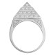 ARN131B | JN Jewellery 925 Silver CZ Set Pyramid Ring