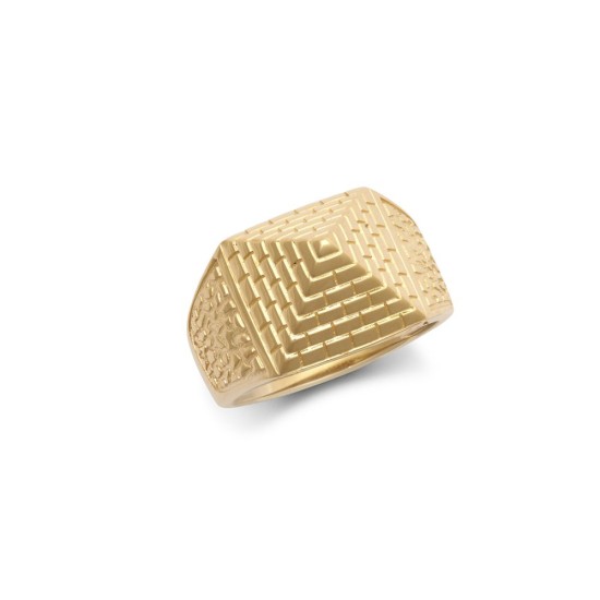 ARN132A-GP | 925 Silver Gold Plated Pyramid Ring 15.3mm