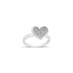 ARN144 | 925 Silver CZ Heart Ring