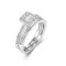 ARN153 | 925 Silver Pear Emerald Cut and Half ET Set Rings