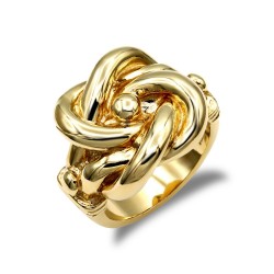 ARN162-GP | 925 Silver Gold Plated Knot Ring