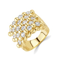 ARN167-GP | 925 Silver Gold Plated Keeper Ring