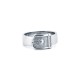 ARN176 | 925 Silver Rhodium CZ Set Buckle Ring