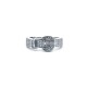 ARN180 | 925 Silver Rhodium CZ Set Buckle Ring