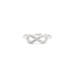 ARN182 | 925 Silver Rhodium CZ Set Infiniti Ring