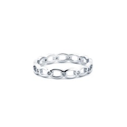 ARN184 | 925 Silver Rhodium CZ Set Dress Ring