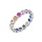 ARN192-O | 925 Silver Rhodium Plated Multi Col CZ Full Eternity Ring