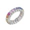 ARN193-P | 925 Silver Rhodium Plated Multi Col CZ Full Eternity Ring