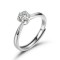 ARN206B | 925 Silver 6.5mm CZ Set Adjustable Solitaire Ring
