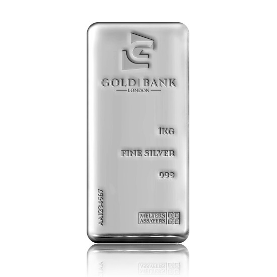 999 Fine Silver 1kg Cast Bar