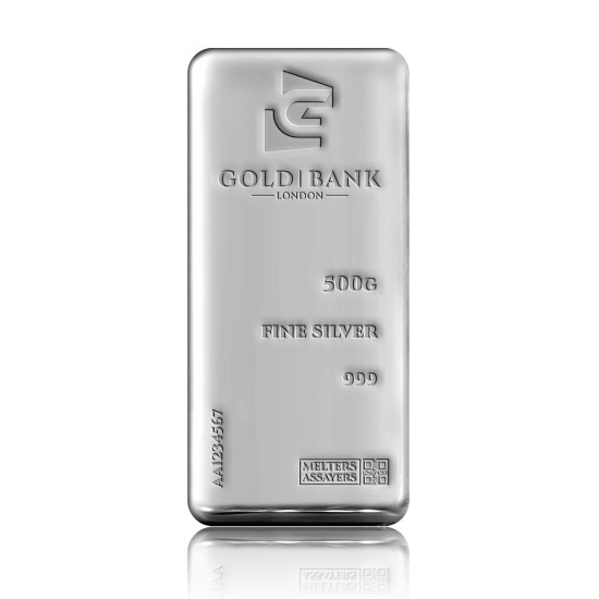 999 Fine Silver 500g Cast Bar
