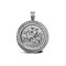ASP001-H-SG | JN Jewellery 925 Silver Half Size St George Medal Pendant Rope Edge