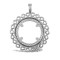 ASP002-H | JN Jewellery 925 Silver Half Sovereign Pendant Mount Swirl Design