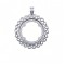 925 Silver Full Sovereign Pendant Mount Swirl Design