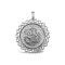 ASP002-H-SG | JN Jewellery 925 Silver Half Size St George Medal Pendant Swirl Design