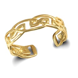 ATR019-GP | 925 Silver Gold Plated Filigree Toe Ring