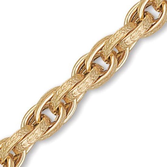 9ct Yellow Gold Filigree Padlock Bracelet