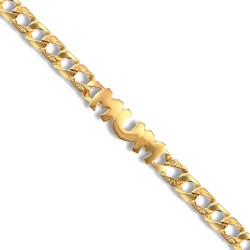 JBB208 | 9ct Gold Curb "MUM" Bracelet