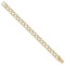 JBB216-7.5 | 9ct Gold Polished & Lizard Cast Curb Bracelet