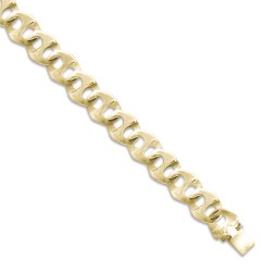 JBB304-9 | 9ct Gold Heavy Polished Cast Flat Anchor Bracelet