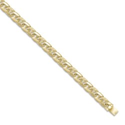 JBB343-20 | 9ct Gold Cast Engraved & Polished Anchor Chain