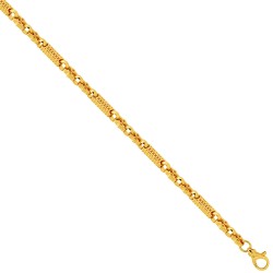 JBB361A-7.5 | 9ct Yellow Gold Stars & Bars Bracelet
