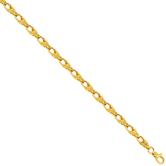 JBB362A-20 | 9ct Yellow Gold Tulip Bracelet