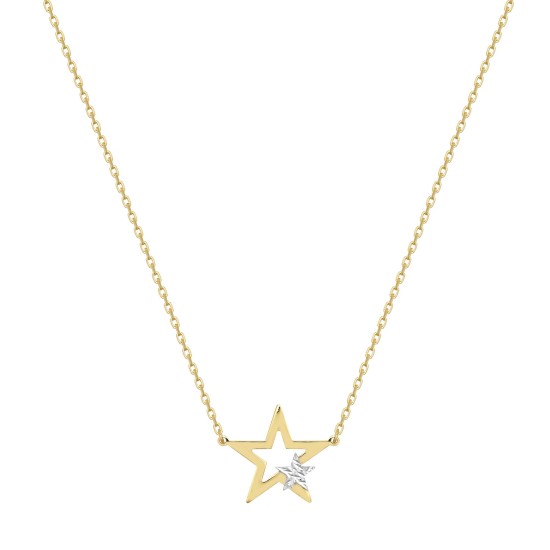 JBB384-17 | 9ct Gold Star Necklace