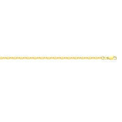 JBB409-7.5 | 9ct Yellow Gold Hollow Marine 3.4mm Bracelet