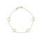 9ct Yellow Gold Multi Clover Bracelet - 7.5"