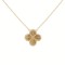 9ct Yellow Gold Clover Necklace - 18"