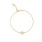 9ct Yellow Gold Double Sided Clover Bracelet - 7.5"
