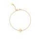 9ct Yellow Gold Double Sided Clover Bracelet - 7.5"
