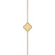 9ct Yellow Gold Double Sided Clover Bracelet - 7.5"