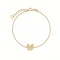 9ct Yellow Gold Double Sided Butterfly Bracelet - 7.5"