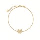 9ct Yellow Gold Double Sided Butterfly Bracelet - 7.5"