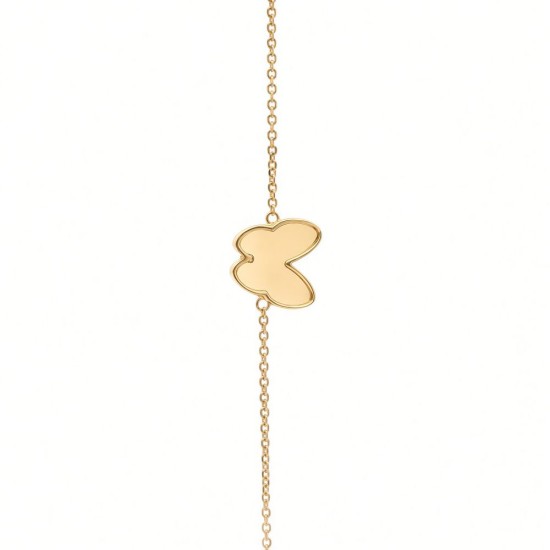 9ct Yellow Gold Double Sided Butterfly Bracelet - 7.5"