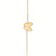 9ct Yellow Gold Double Sided Butterfly Bracelet - 7.5"