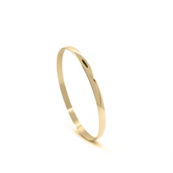 JBG062 | 9ct Yellow Gold 5mm D-Profile Slave Bangle