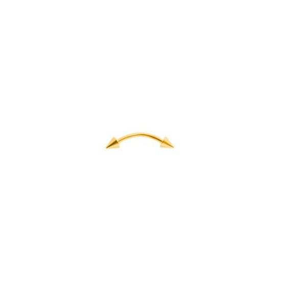 JBJ126 | 9ct Yellow 13mm Curved Coned Barbell (Eyebrow)