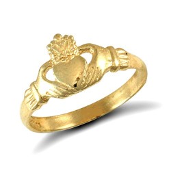JBR002-A | 9ct Yellow Gold Baby Claddagh Ring