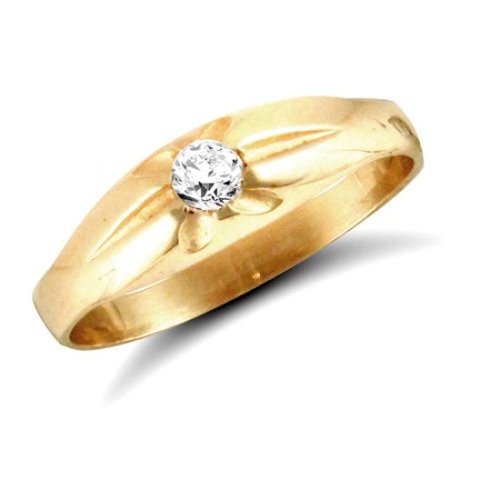 JBR016 | 9ct Yellow Gold Baby Cubic Zirconia Ring