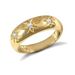 JBR017-A | 9ct Yellow Gold Cubic Zirconia Children's Ring