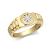 JBR033 | 9ct Yellow Gold Child's CZ Set Watch Strap & Bezel Ring