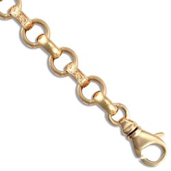 JCN001M-20 | 9ct Yellow Gold Hand Assembled Engraved Cast Belcher 8.5mm Gauge Chain