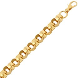 JCN001N-20 | 9ct Yellow Gold Plain & Patterned Cast Belcher Chain