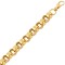 JCN001N-8 | 9ct Yellow Gold Plain & Patterned Cast Belcher Bracelet