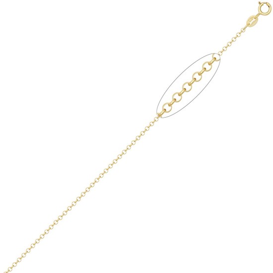 JCN001W-20 | JN Jewellery 9ct Yellow Gold Round Belcher 1.95mm Gauge Pendant Chain