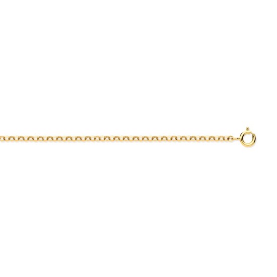 JCN001W-EX | 9ct Yellow Gold Belcher 1.95mm Chain 16-18 Inch Extender